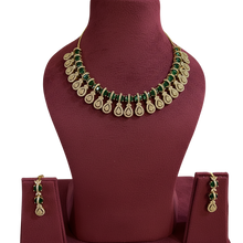 Emerald Cascade Teardrop Necklace Set