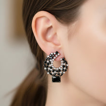 Ruby Crescent Bloom Earrings
