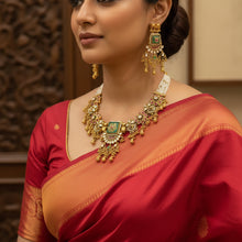 Rajwada Peacock Jhumki Necklace Set