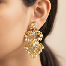 Royal Jadau Lotus Earrings