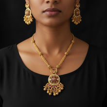 Traditional Kundan Temple Jewelry Set