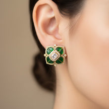 Emerald Blossom Studs