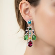 Celestial Cascade Multigem Earrings