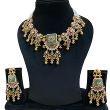 Rajwada Peacock Jhumki Necklace Set