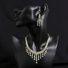 Aarohi Teardrop American Diamond Necklace Set