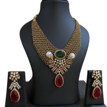 Noor Jaal Emerald & Ruby Polki Necklace Set