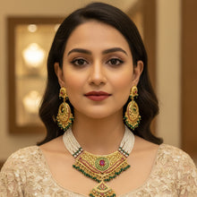 Rajwada Navratna Pearl Haar Set