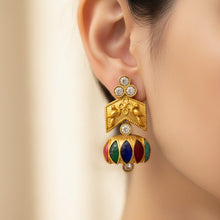 Peacock Prism Jhumkas