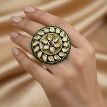 Kundan Royal Circle Statement Ring