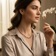 Rosé Bloom Wave Necklace Set