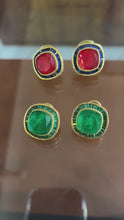 Emerald Royale Baguette Studs