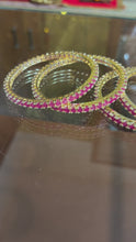 Royal Crimson Elegance Bangles (Pair of 4)