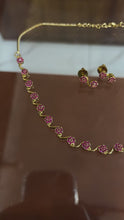 Rosé Bloom Wave Necklace Set