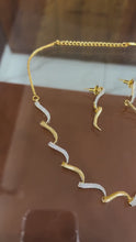 Aurora Wave American Diamond Necklace Set