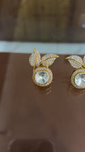 Celeste Leaf Halo Studs