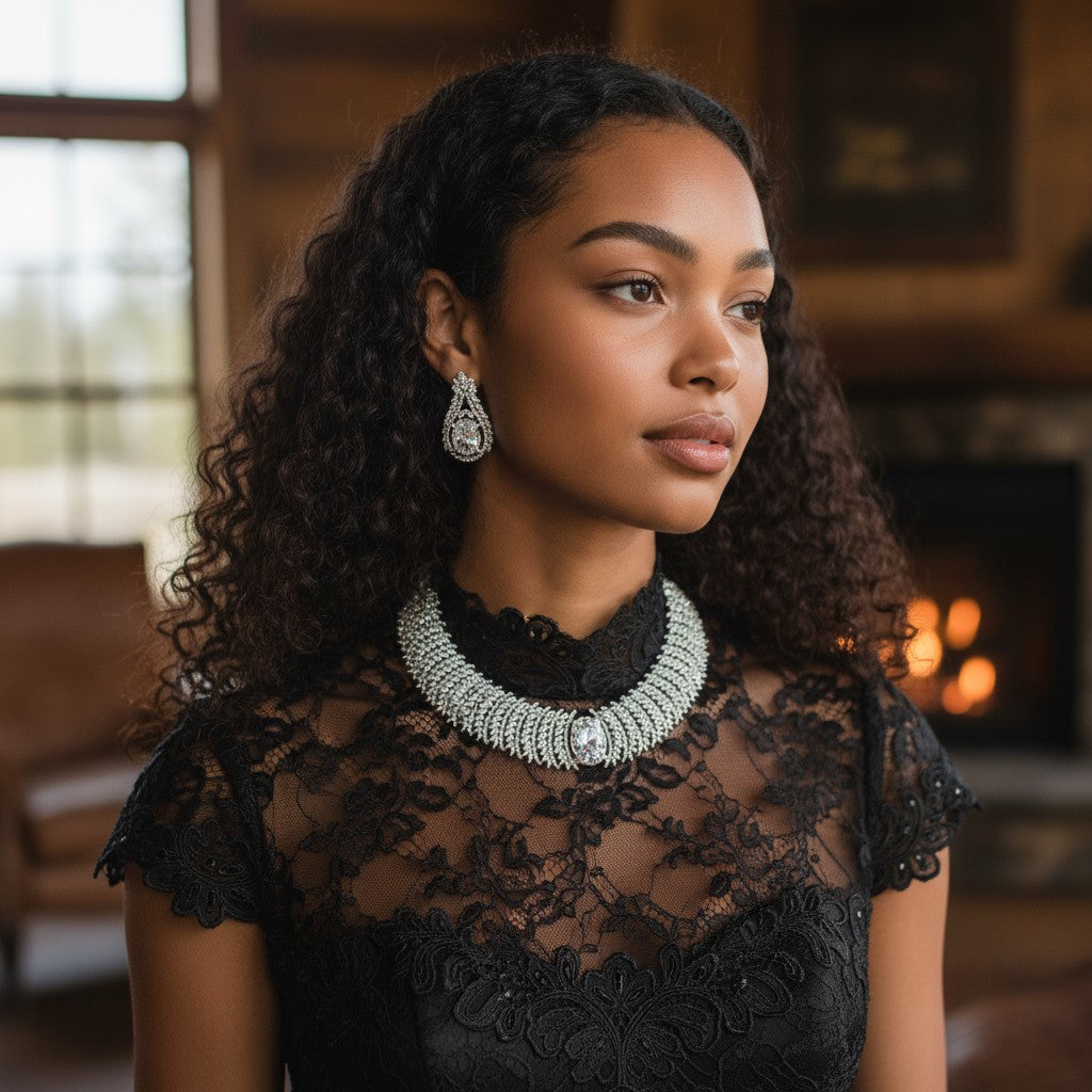 Imperial Radiance American Diamond Necklace Set