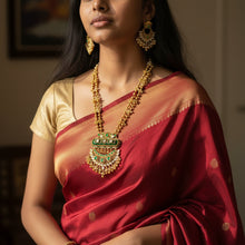 Emerald Radiance Temple Necklace Set