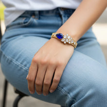 Sapphire Majesty Kundan Bracelet