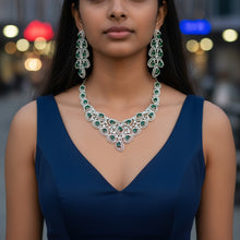Emerald Cascade Teardrop Jewelry Set