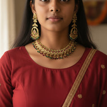 Ruby Emerald Designer Necklace Set