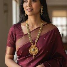 Peacock Grace Temple Necklace Set