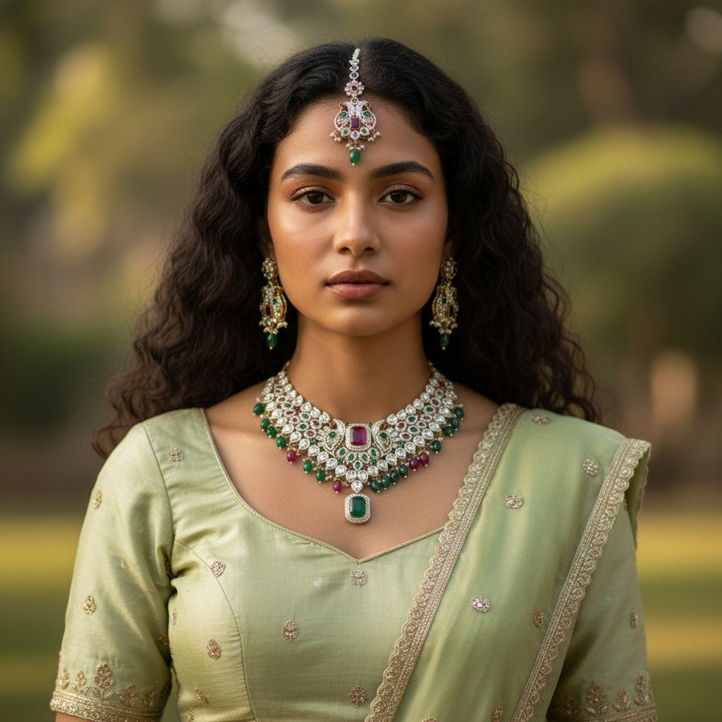 Bridal Kundan Polki Jewellery Set