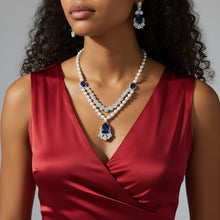 Pearl Sapphire Elegance Necklace Set
