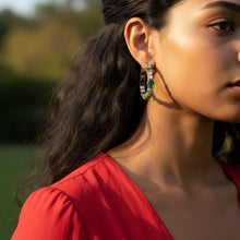 Emerald Royale Hoop Earrings