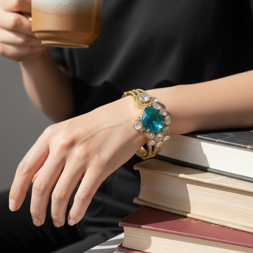 Emerald Teardrop Royale Bracelet