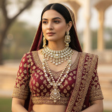 Regal Kundan Polki Bridal Jewelry Set