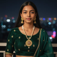 Regal Pearl Mandala Kundan Necklace Set