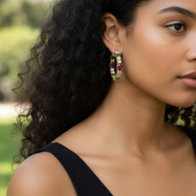Multicolor Royale Hoop Earrings