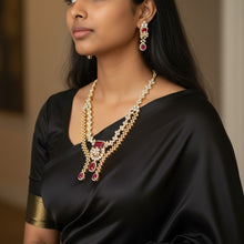 Imperial Ruby Bloom Necklace Set