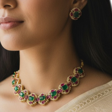 Ruby Emerald Royale Choker Set
