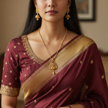 Divine Krishna Golden Pendant Set